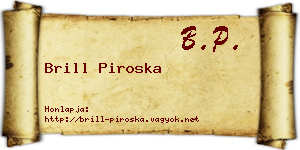 Brill Piroska névjegykártya